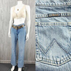 Vintage Wrangler Jean Y2k Mid Rise Blue Denim Bootcut Streetwear Coastal Cowgirl